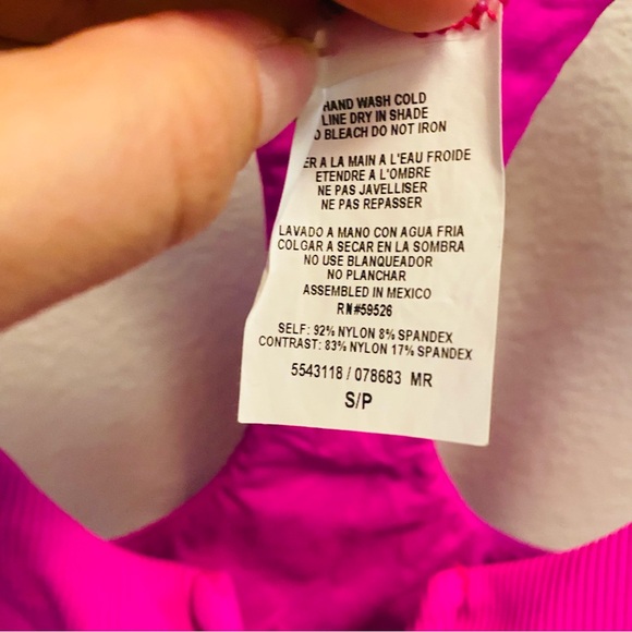 Summerful Swim Bralette Pink Ribbed - Picture 5 of 5